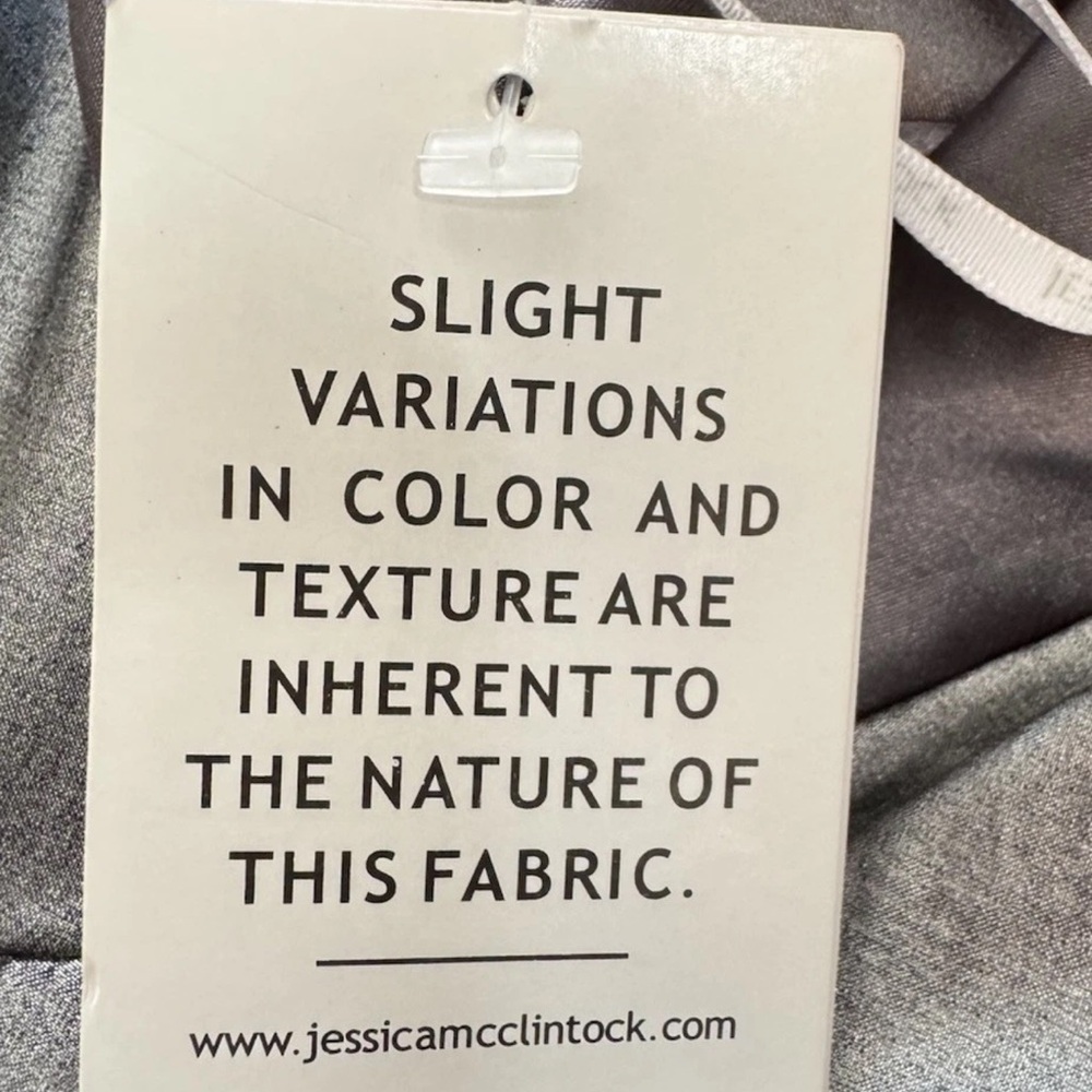 Jessica McClintock Silver Metallic Ruched V-Neck Mini Dress 14 Lace Back Prom - Picture 8 of 9